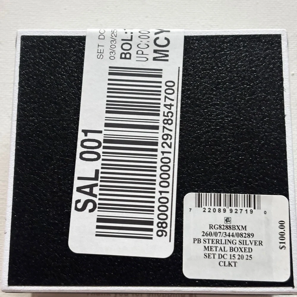 R H Macy Sterling Silver Hoop Earrings Set - Picture 2 of 3